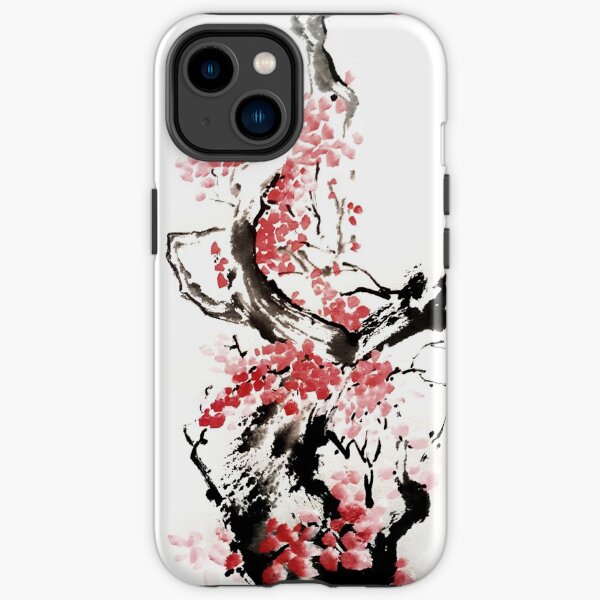Cherry blossom Japanese Ink Painting iPhone Tough Case
