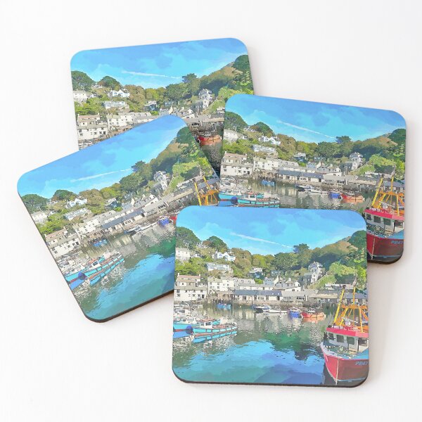 Item preview, Boats at Polperro Harbour designed and sold by rosiephotos.