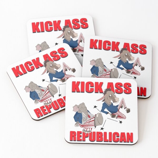 Item preview, Kick Ass Republican, The Republican Party, GOP, Raised Right designed and sold by DiasporaWear.