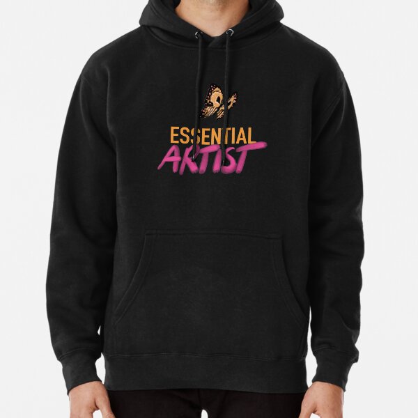 Essential ARTIST (butterfly on black) Pullover Hoodie