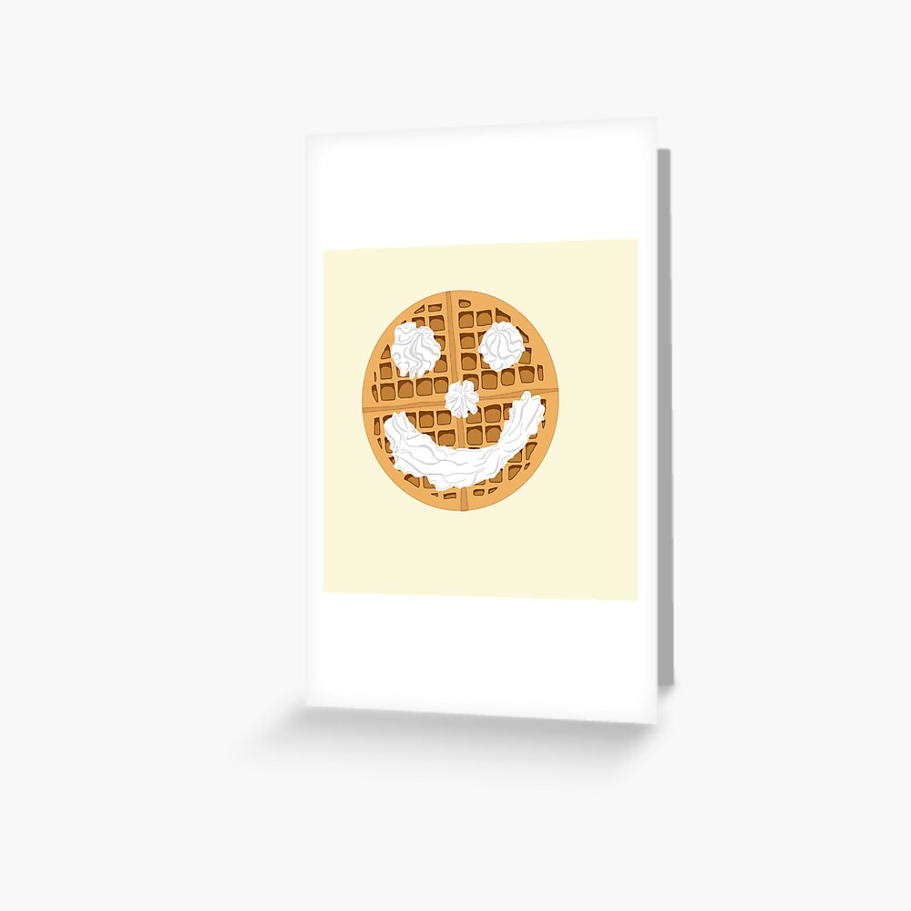 Smiley Waffle Greeting Card for Sale by artbykaylaa