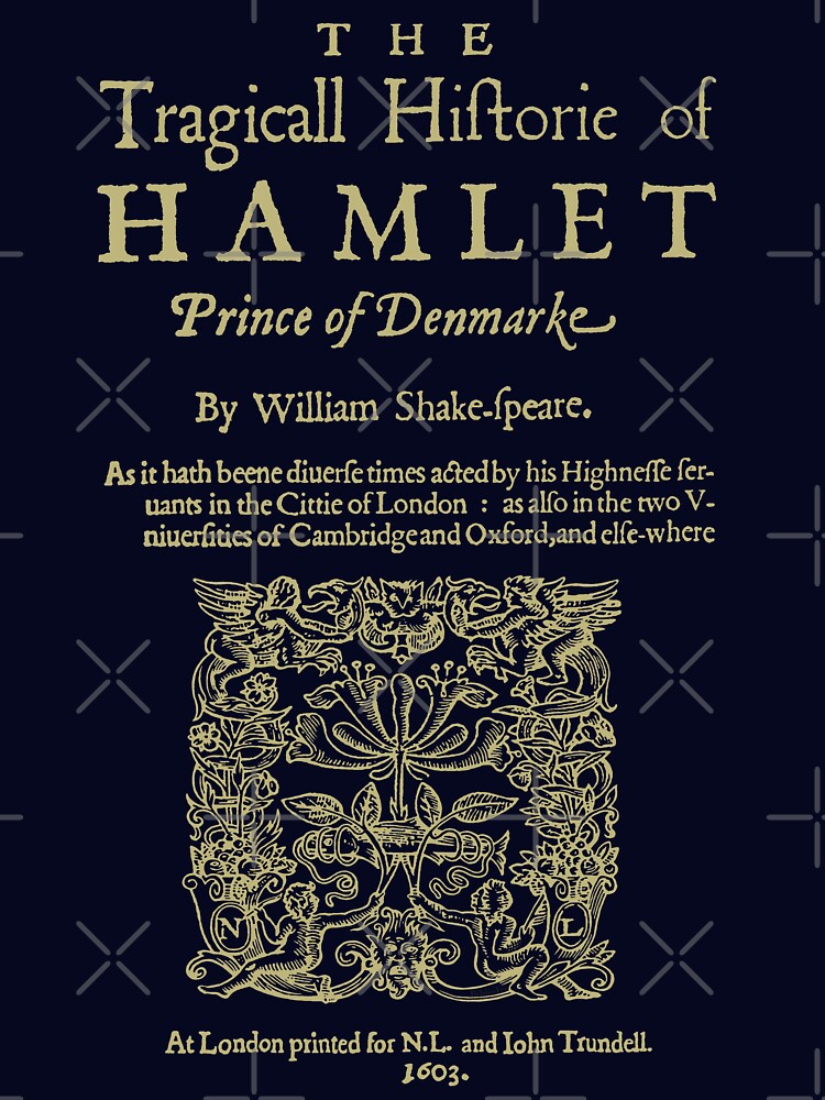 Imagen 7 de 7, Camiseta esencial con la obra Shakespeare, Hamlet. Versión de ropa oscura, diseñada y vendida por bibliotee.