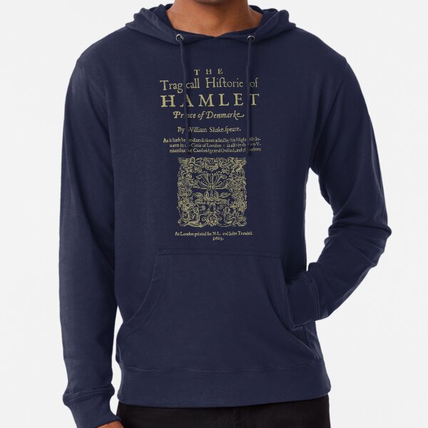 Shakespeare, Hamlet. Dark clothes version. Lightweight Hoodie