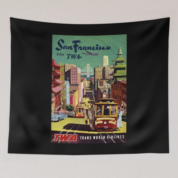 Item preview, San Francisco retro poster designed and sold by CorasPosters.
