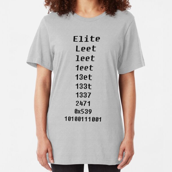 1337 - Black Slim Fit T-Shirt