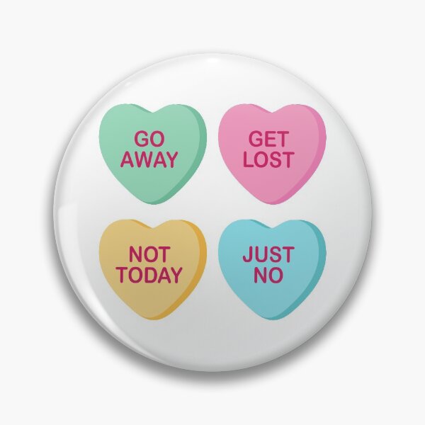 Item preview, mean hearts, go away, single, candy hearts, ANTI VALENTINE´S, valentine´s designed and sold by Terevela.