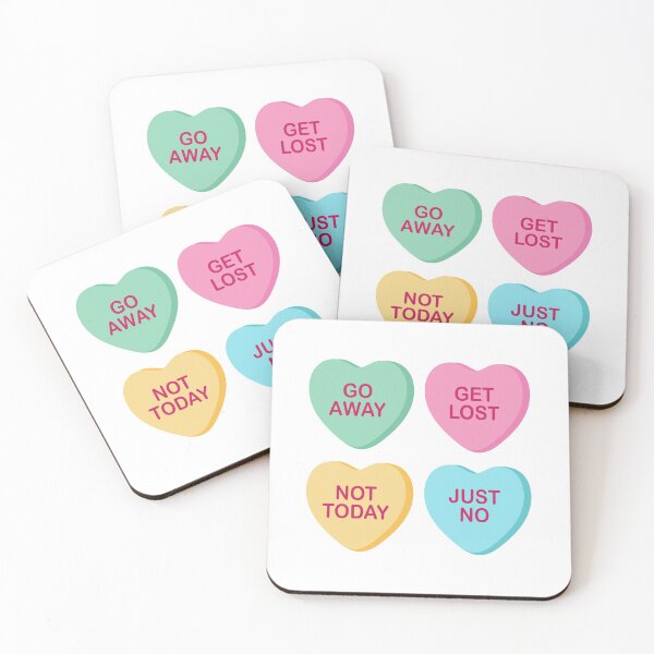 Item preview, mean hearts, go away, single, candy hearts, ANTI VALENTINE´S, valentine´s designed and sold by Terevela.