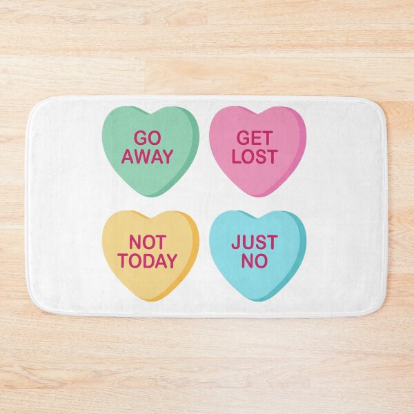 Item preview, mean hearts, go away, single, candy hearts, ANTI VALENTINE´S, valentine´s designed and sold by Terevela.