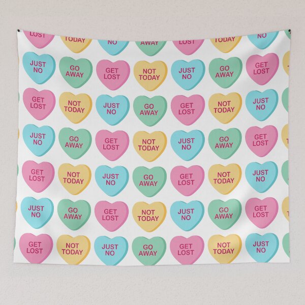 Item preview, mean hearts, go away, single, candy hearts, ANTI VALENTINE´S, valentine´s designed and sold by Terevela.