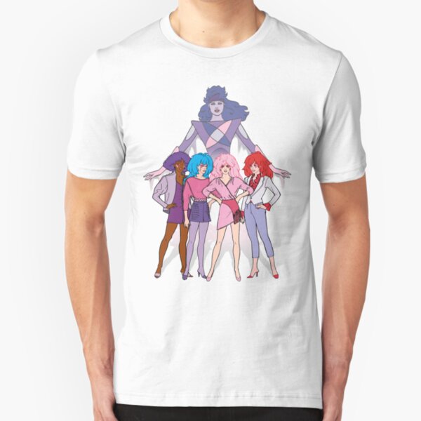 Jem and the Holograms - Group with Synergy - Color Slim Fit T-Shirt