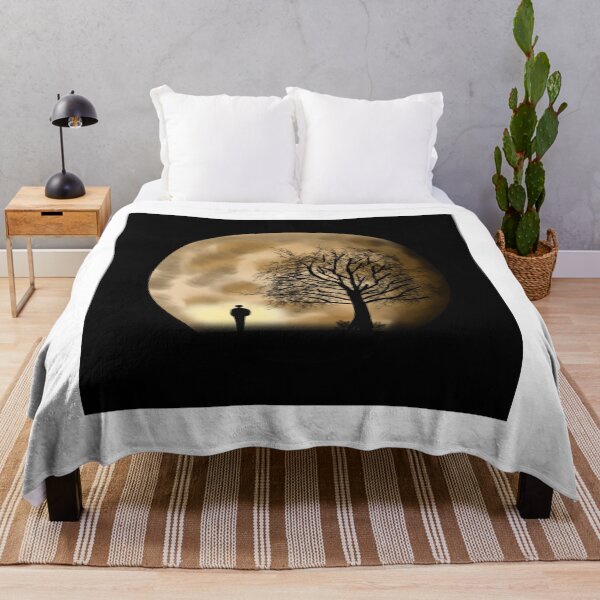 Item preview, Mysterious Moon Night Silhouette Black Background  designed and sold by vidyashree.