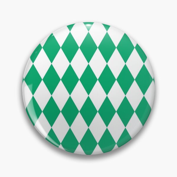 Item preview, Jade Green and White Diamond Pattern designed and sold by BleuSky.