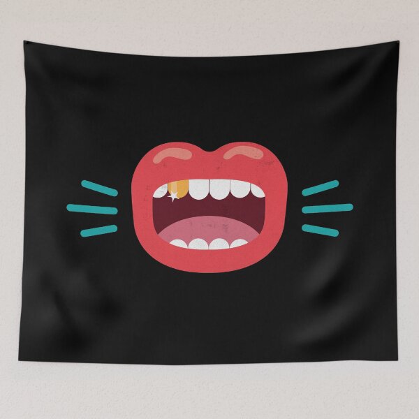 Item preview, Screaming mouth with gold tooth designed and sold by SOMA APPAREL.