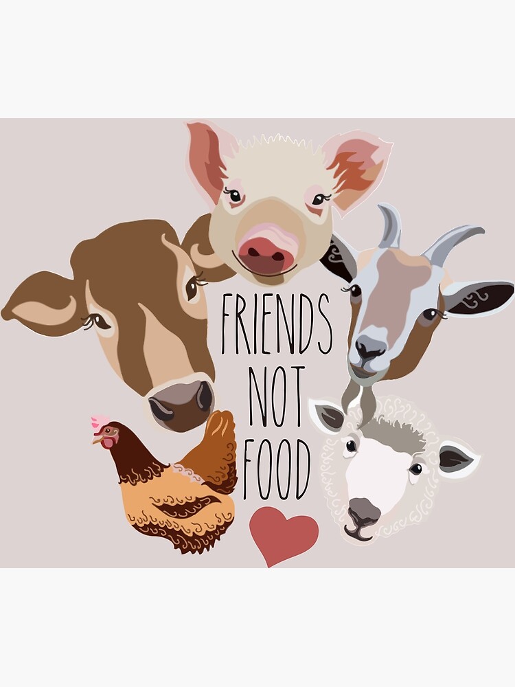 Discover Friends Not Food Premium Matte Vertical Poster