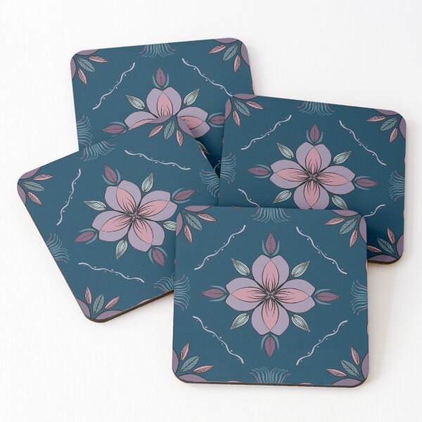 Item preview, Floral Surface Pattern - Teal designed and sold by DaintyDoodler.