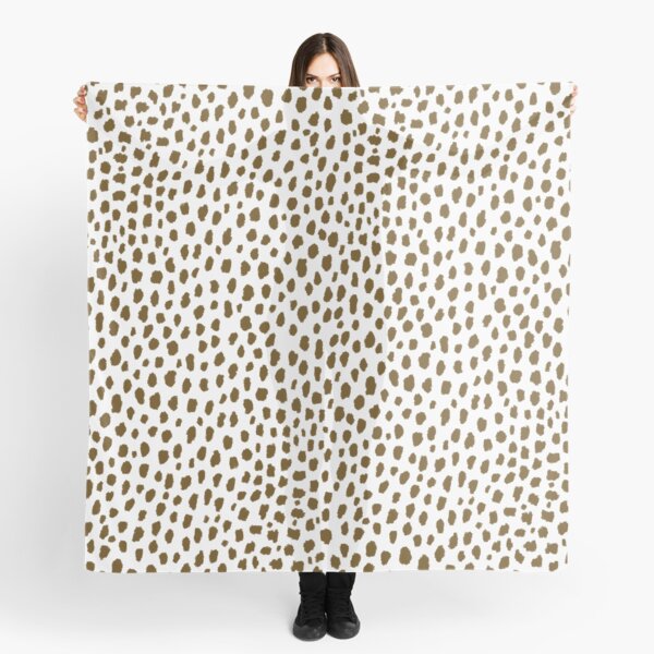 Brown Dalmatian Spots (brown/white) Scarf