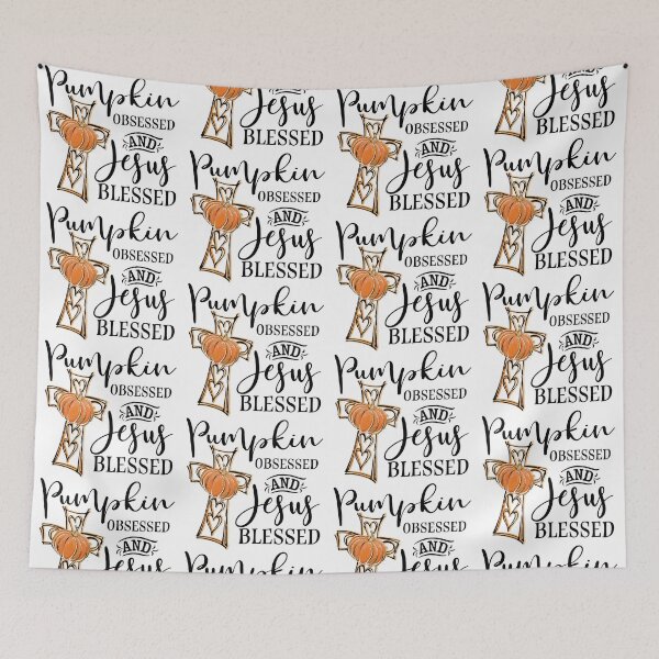 Item preview, Pumpkin Obsessed And Jesus Blessed designed and sold by 3bythelake.