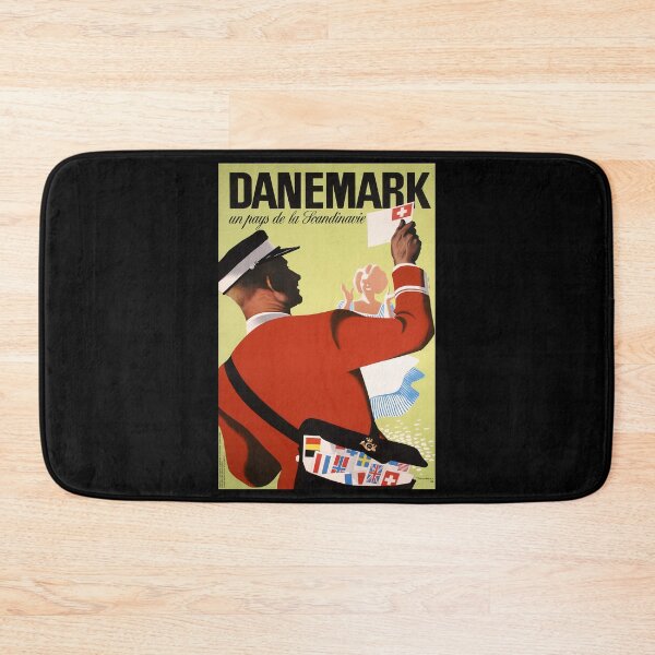 Aperçu de l'œuvre Danemark poster retro créée et vendue par CorasPosters.