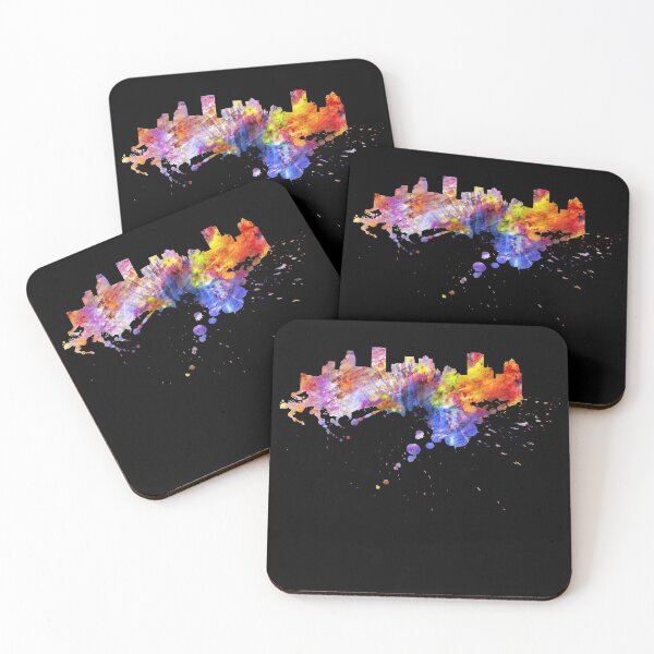 Item preview, Montreal Quebec Canada skyline at night in colors designed and sold by DerNerd.