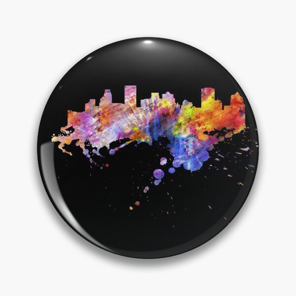 Item preview, Montreal Quebec Canada skyline at night in colors designed and sold by DerNerd.