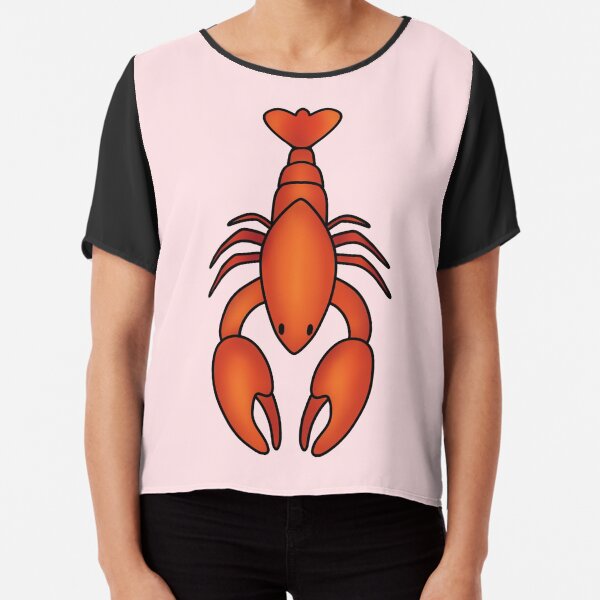 Red Lobster Chiffon Top