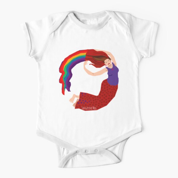 Rainbow Lady Short Sleeve Baby One-Piece
