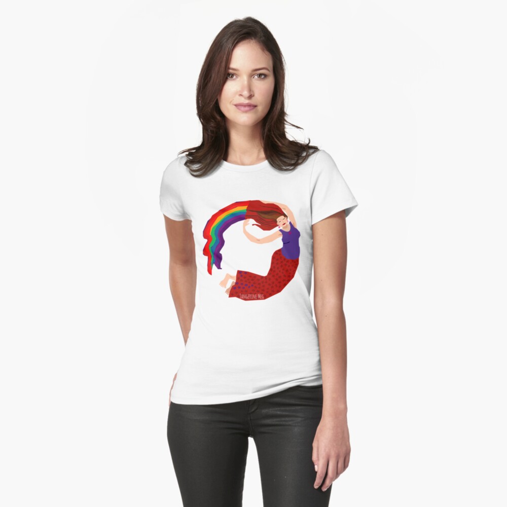 Rainbow Lady Fitted T-Shirt
