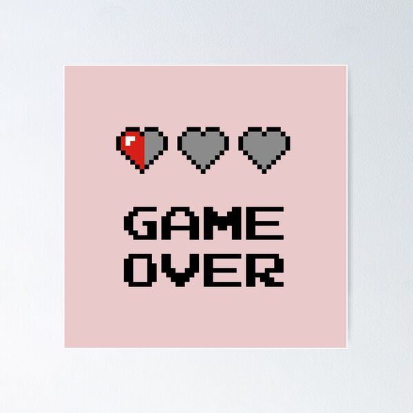 Item preview, Game Over Hearts designed and sold by PanfriedArtShop.