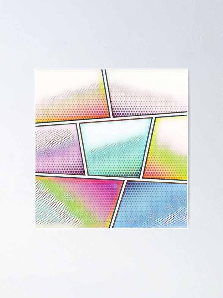 "Pastel pop art blocks" Poster for Sale by LahkimM Redbubble