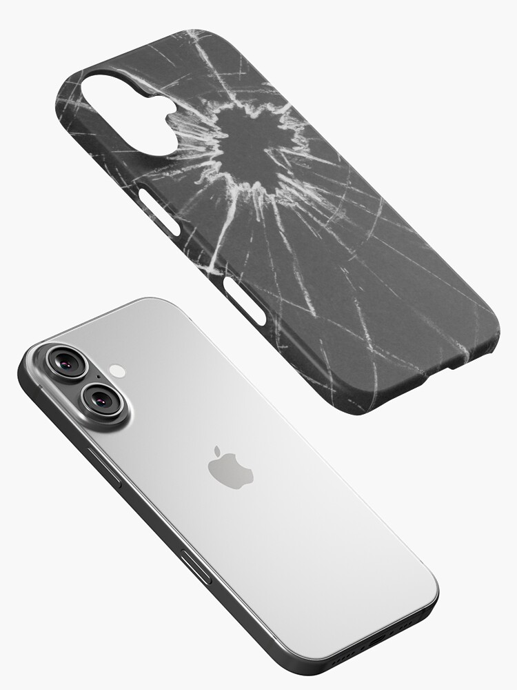 Thumbnail 2 von 4, iPhone-Hülle, Glassplitter Gemälde schwarz-weiß designt und verkauft von arpiart.