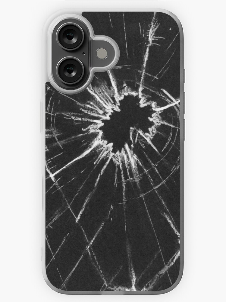 Thumbnail 1 von 5, iPhone-Hülle, Glassplitter Gemälde schwarz-weiß designt und verkauft von arpiart.