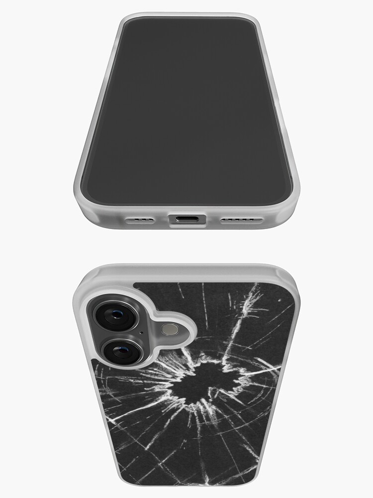 Thumbnail 3 von 5, iPhone-Hülle, Glassplitter Gemälde schwarz-weiß designt und verkauft von arpiart.