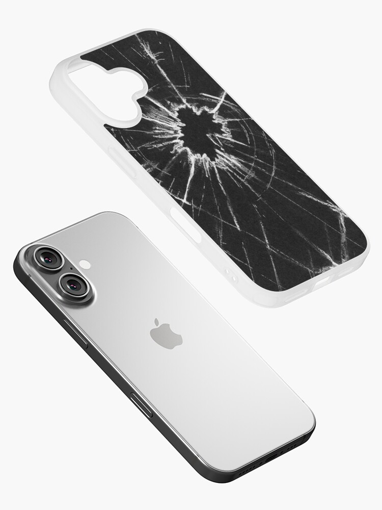 Thumbnail 2 von 5, iPhone-Hülle, Glassplitter Gemälde schwarz-weiß designt und verkauft von arpiart.