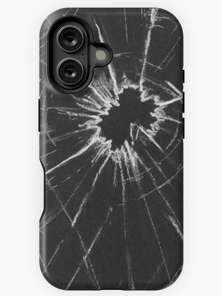 Thumbnail 1 von 4, iPhone-Hülle, Glassplitter Gemälde schwarz-weiß designt und verkauft von arpiart.