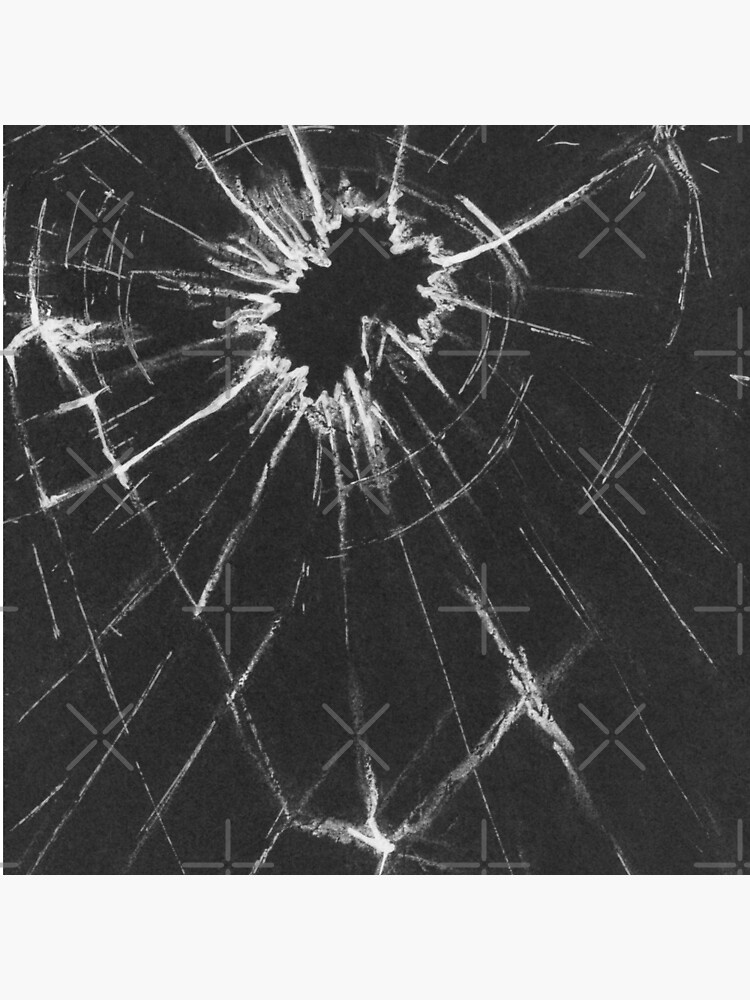 Thumbnail 4 von 4, Uhr, Glassplitter Gemälde schwarz-weiß designt und verkauft von arpiart.