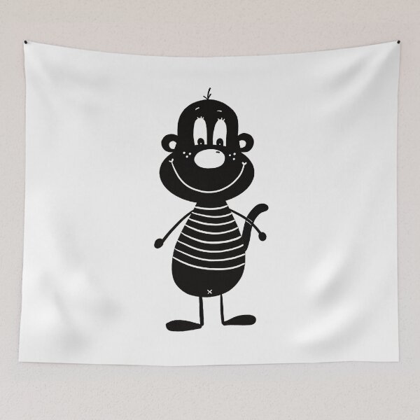 Item preview, Black and white monkey designed and sold by KateCrafts.