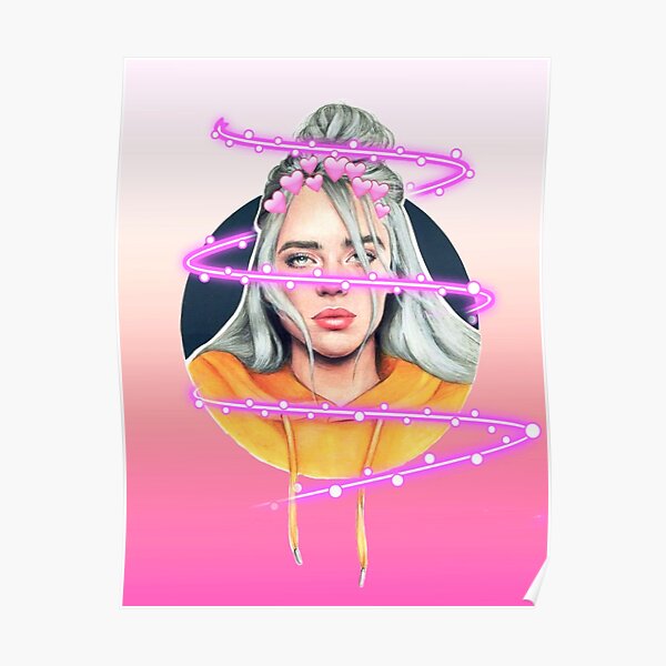 Pink Illuminated Billie Poster