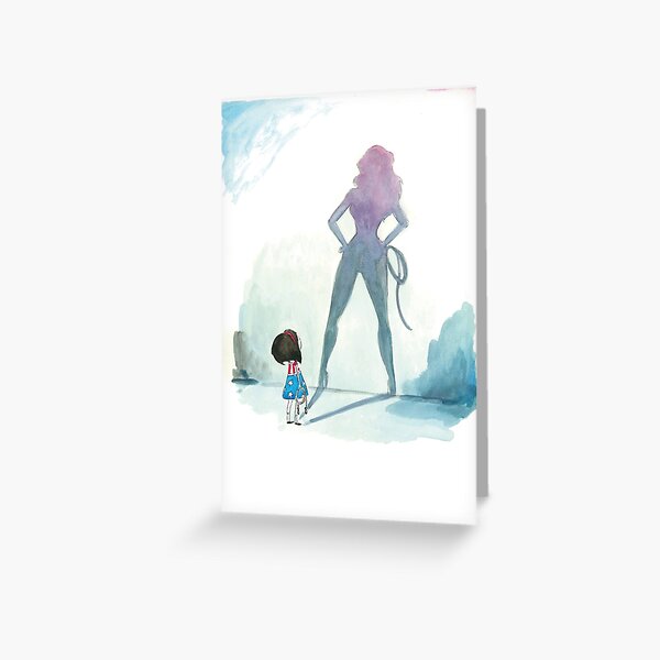 Illustration fille super hero Carte de vœux