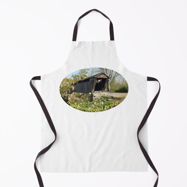 Item preview, Switzer Covered Bridge dogwoods in bloom designed and sold by gotucoveredart.