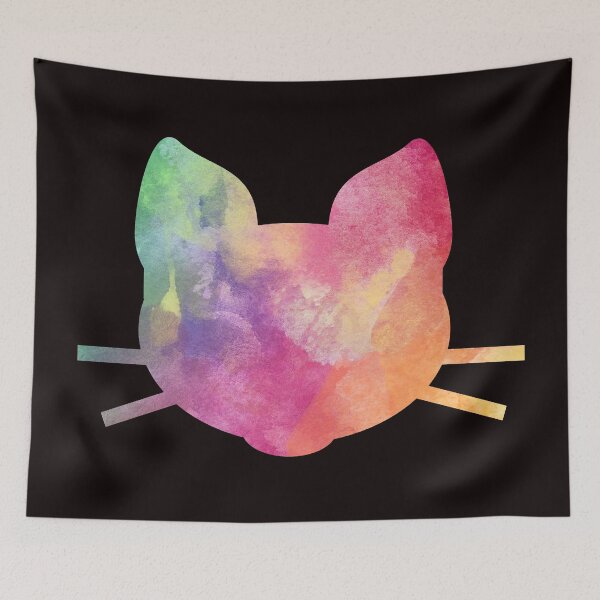 Item preview, Rainbow silhouette of Cat kitten kitty designed and sold by JAZTshirt.
