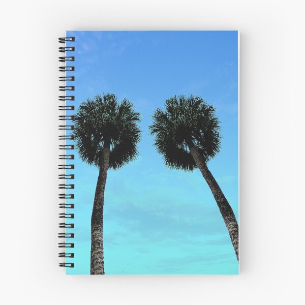 Item preview, Palm Trees with Blue Sunset Ombre Sky designed and sold by MarzStudio.