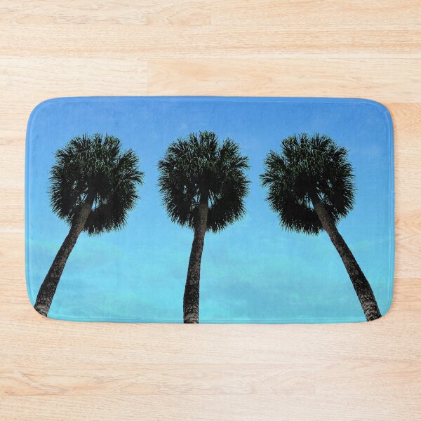 Item preview, Palm Trees with Blue Sunset Ombre Sky designed and sold by MarzStudio.