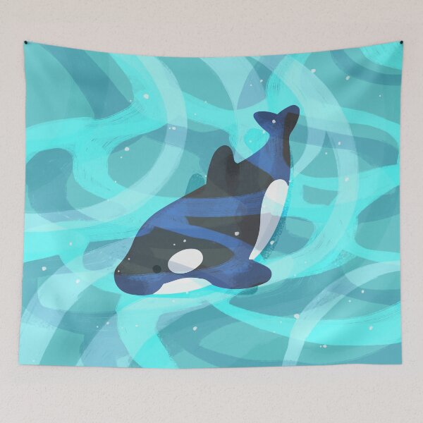 Item preview, Cute killer whale swimming in a beautiful ocean designed and sold by You Store.