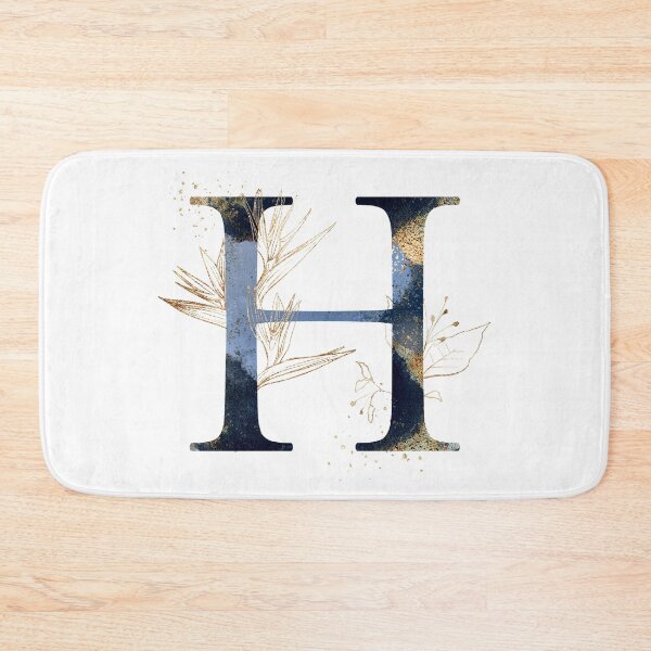 Item preview, Floral Initial Letter H, Monogram Gifts designed and sold by PinkLotusArt.