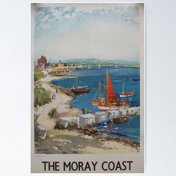 Item preview, The Moray Coast retro poster designed and sold by CorasPosters.