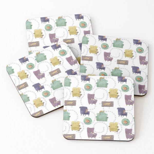 Item preview, Pattern with cats on armchairs designed and sold by fiolika.
