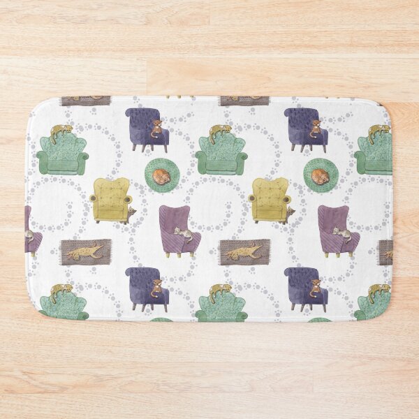 Item preview, Pattern with cats on armchairs designed and sold by fiolika.