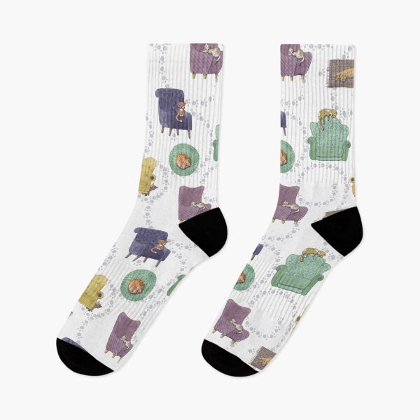 Item preview, Pattern with cats on armchairs designed and sold by fiolika.