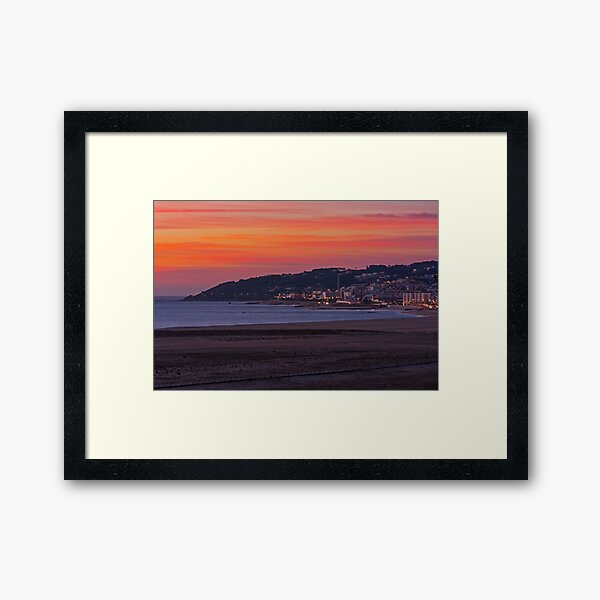 Sunset in Figueira da Foz Portugal Framed Art Print