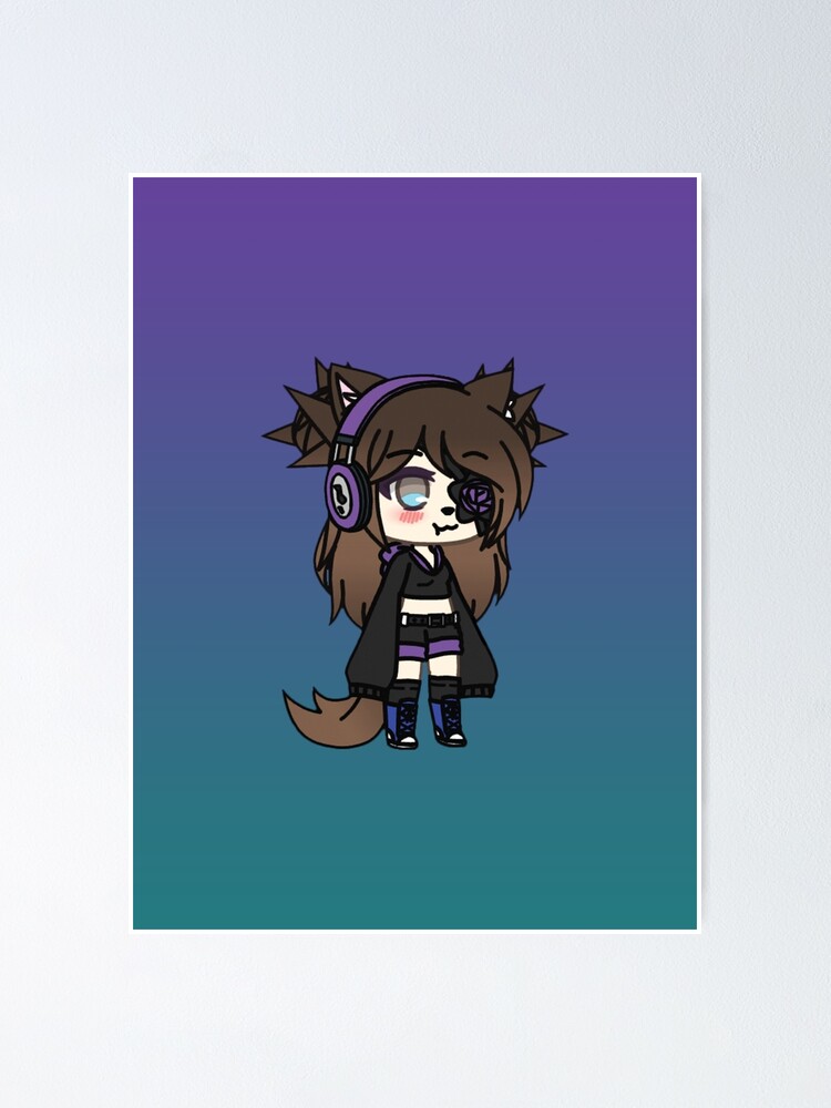 Gacha Life Series Karin The Strange Goth Girl With The Eye Patch Poster By Pignpix Redbubble redbubble